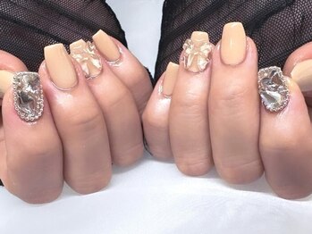 ガラスネイル/リボンパーツ