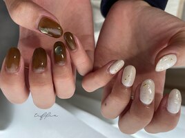 ～秋色アシメネイル～