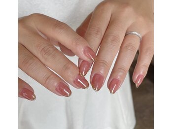 ネイルサロンエーナイン イオン札幌藻岩店/ミラーラインネイル