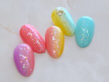 ルシェルアイ/グラデ☆トロピカルネイル