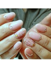 クリスタルネイル ボンベルタ橘店(CRYSTAL NAIL)/チェックネイル