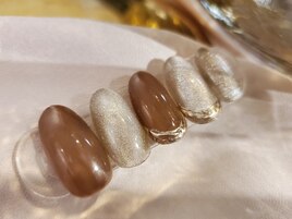 マグネットネイル×ミラーネイル