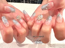 アイネイル 小倉(ai nail)/ラメグラデーション＋ストーン