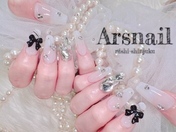 アルスネイル(Ars nail)/黒リボンネイル