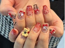 ニア ネイルサロン 大阪駅前第2ビル(Nia)/ショートバレンタインネイル
