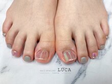ネイルアトリエルカ(nail atelier LUCA)/W-871大人可愛いピンク氷ネイル