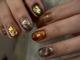 ニュアンス秋ネイル