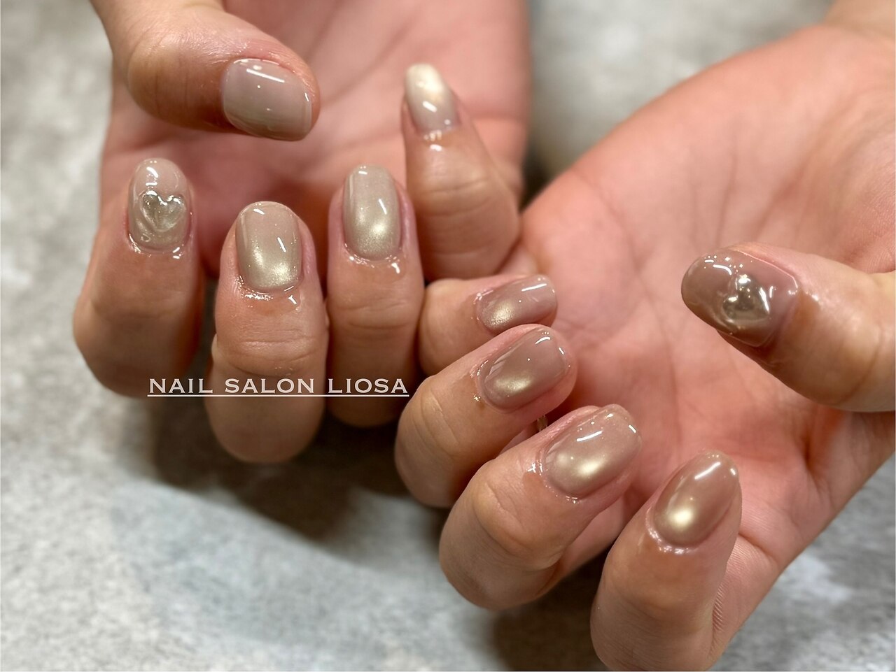 ネイルチップ オーダー チョコレート 3d ぷっくりハート ブラウン 3d