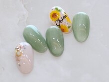 ルシェルアイ/ひまわり☆夏ネイル