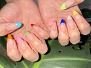 カラフル10色フレンチネイル♪