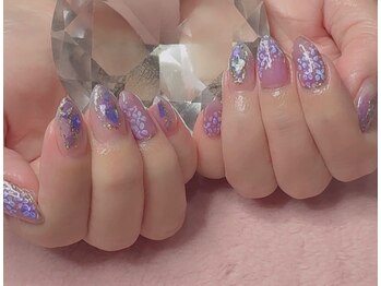 【陽泉】紫陽花ネイル