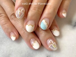 定額　雲フレンチネイル