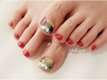 アイルネイルアンドアイ(Aill nail&eye)の写真/これからの季節に向け足元からオシャレに◎お客様のなりたい足元へ…甘皮ケアでより綺麗な仕上がりに♪