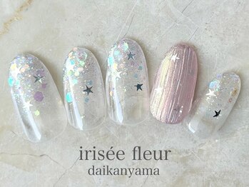 イリゼフルール 代官山店(irisee fleur)/オーロラ☆バカラネイル