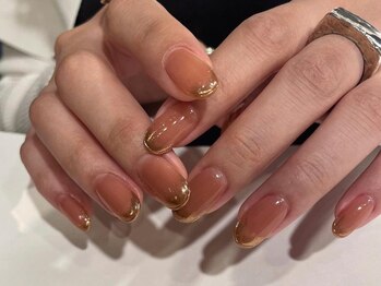 アイネイルズ 梅田店(I nails)/上品ピンクベージュミラー¥9700