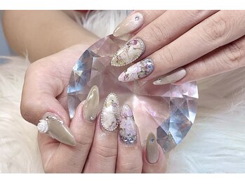 ヘブン ネイル 鶯谷(HEAVEN Nail)/フラワージュエルネイル