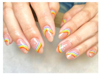 マニ ネイル ケア 京都店(mani nail CARE)/レインボーネイル