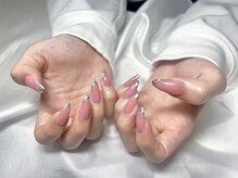 ヤシネイル(Yashi Nail)/ゴージャス持込　ガラスフレンチ