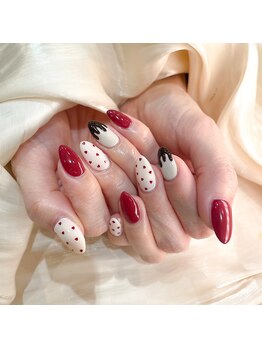 ヘアアンドネイル ミューズ 新浦安店(HAIR&NAIL MUSE)/赤ホログラムハートチョコレート