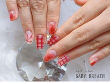 nail salon BABY BREATH【ネイルサロン　ベイビーブレス】/持込デザイン☆チェックネイル