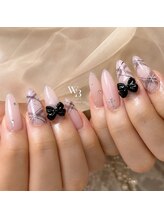 ネイルズ ウィスブランカ(Nails wisBlanca)/ガーリーネイル☆リボンネイル