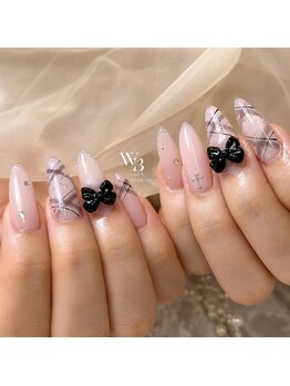 ネイルズ ウィスブランカ(Nails wisBlanca)/ガーリーネイル☆リボンネイル