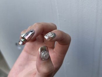 ファンクションネイルズ 表参道 原宿(FUNCTION NAILS)/バブルネイル/ミラーネイル