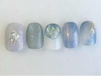 アイネイルズ 池袋店(I-nails)/キラキラブルーオーロラ