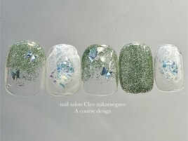 黄緑フラッシュ×蝶々