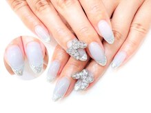 ネイルコレクション ピンク(Nail Collection Pink)/ジェル放題＋蝶♪ガラスフレンチ