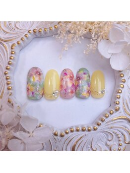 ピオニーネイル(peony nail)/春のフラワーガーデン