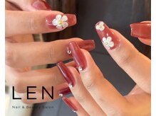 レン(LEN.)/カシスレッド&フラワーパーツ