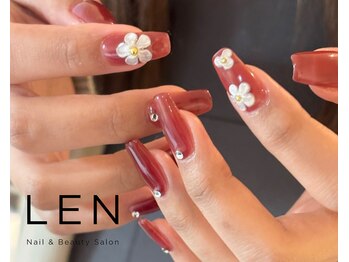 レン(LEN.)/カシスレッド&フラワーパーツ