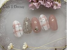 キャンアイドレッシー 武蔵小金井/チェックネイル　冬ネイル