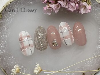 キャンアイドレッシー 武蔵小金井/チェックネイル　冬ネイル