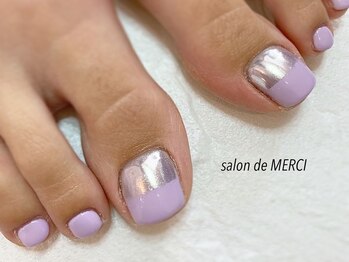 サロン ド メルシー(Salon de MERCI)/foot☆ハーフミラーnail☆