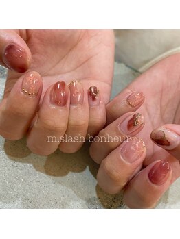 秋色×ニュアンスネイル