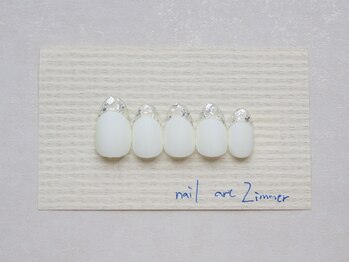 ネイルアート ジマー/先端クリアフレンチ