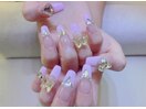 長さ出しクリアネイル