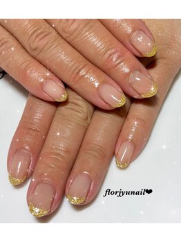 フロージュ ネイル(florjyu nail)/ラメフレンチnail