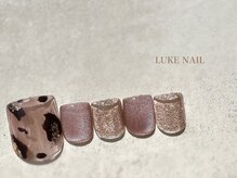 ルークネイル 恵比寿店(LUKE NAIL)/【フット】クリアレオパード