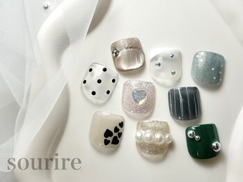 スリール(sourire by PRESS NAIL&EYELASH)の写真/[写真:￥6900]毎回同価格!オフ込定額コ-ス￥5900～!選べるサンプル100種類以上!賢くリーズナブルにキレイに☆