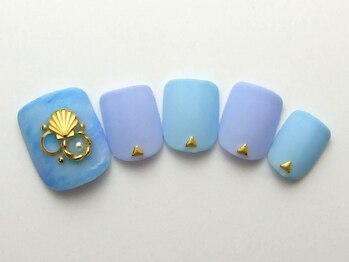 ネイルサロン ドレリッチ 大宮店(drerich)/マットマーブルFOOT