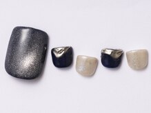 アイ ネイルズ 天神店(I nails)/ネイビーシルバー ¥8000