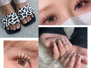 フロル(FLOR)の写真/家事や仕事でお忙しい方におススメ◎ネイルとまつげの同時施術が可能！効率よく時短で綺麗を叶える♪