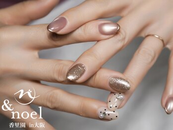 ノエル(Noel)/乳白色シースルードットネイル