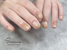 サリナスネイル 西院店(SARINASNAIL)/カフェラテカラーにミラー
