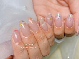 ピンクマグネットネイル