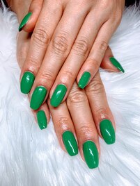 グリーンカラーネイル♪