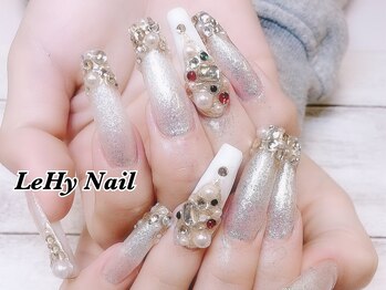 レヒネイル(LeHy nail)/マグネット×クリスマスネイル